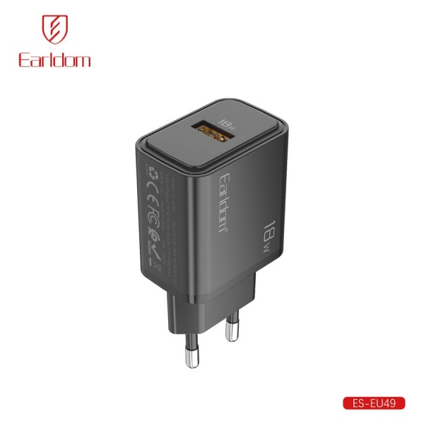 Купить Блок питание USB (сеть) Earldom ES-EU49 3A(18W), черный - 00-00057971 оптом