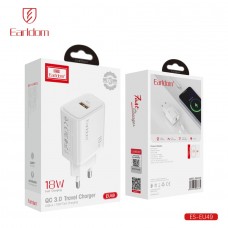 Блок питание USB (сеть) Earldom ES-EU49 3A(18W), белый