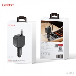 Блок питание USB (авто) Earldom ES-CC53 (60W), 1USB-C выход+ кабель автосмотка для Type C