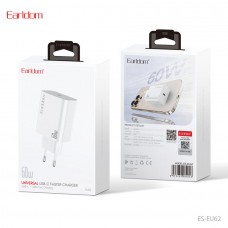 Блок питание USB Type C (сеть) Earldom ES-EU62 , 60W, белый