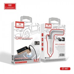 ФМ модулятор (USB выход +Bluetooth+AUX) Earldom ET-M7, 3A, с подсветкой