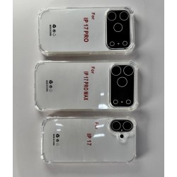 Накладка силиконовая противоударная тонкая с ОТКРЫТЫМ вырезом для камеры для iPhone 17 PRO MAX, прозрачный