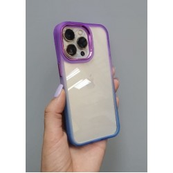 Накладка с силиконовыми краями для iPhone 13 Pro Max двухцветка, сине-фиолетовый