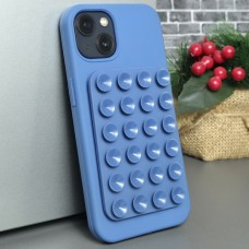Накладка силиконовая "Липпер" (присоска) с бархатом внутри для iPhone 11, темно-синий