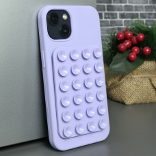Накладка силиконовая "Липпер" (присоска) с бархатом внутри для iPhone 11, светло-фиолетовый