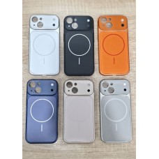 Накладка силиконовая Magsafe для iPhone 16 (имитация iPhone 17-е серии), титановый Накладка силиконовая Magsafe для iPhone 16 (имитация iPhone 17-е серии), титановый