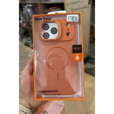 Накладка для iPhone 17 PRO MAX , Magsafe, пластик+силиконовые края, подставка-окошко, темно-синий