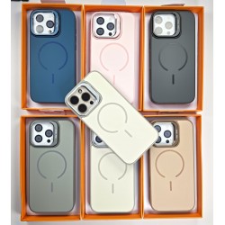 Накладка для iPhone 17 PRO , Magsafe, пластик+силиконовые края, подставка-окошко, бежевый