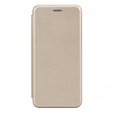 Чехол книга на силиконовой основе и магните для Xiaomi Redmi 15 4G Book, с округленными краями, золотой