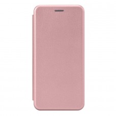 Чехол книга на силиконовой основе и магните для Xiaomi Redmi 15 4G Book, с округленными краями, розовый