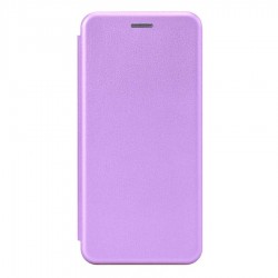 Чехол книга на силиконовой основе и магните для Xiaomi Redmi 15 4G Book, с округленными краями, светло-фиолетовый