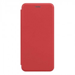 Чехол книга на силиконовой основе и магните для Xiaomi Redmi A7 Pro 4G Book, с округленными краями, красный