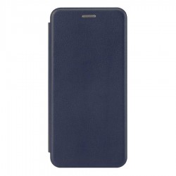 Чехол книга на силиконовой основе и магните для Xiaomi Redmi 15 4G (171mm) Book, с округленными краями, темно-синий
