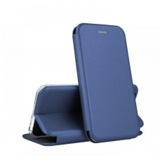 Чехол книга на силиконовой основе и магните для Samsung Galaxy A05 Book, с округленными краями, темно-синий