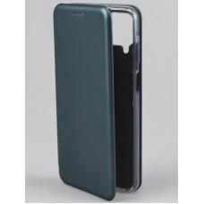 Чехол книга на силиконовой основе и магните для Samsung Galaxy A15 (5G) Book, с округленными краями, темно-зеленый