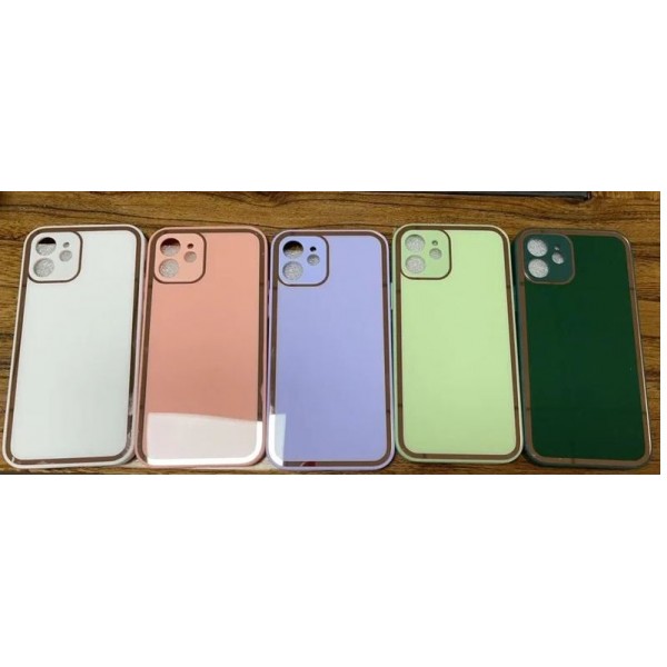 Купить Накладка имитация стекла с защитой камеры для iPhone 11 Pro Max, изумрудный - 00-00044973 оптом