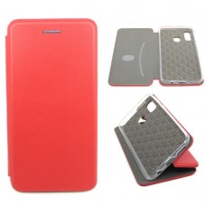 Чехол книга на силиконовой основе и магните для Xiaomi Redmi Note 13 Pro (5G) Book, с округленными краями, красный