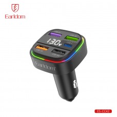 Блок питание USB (авто) Earldom ES-CC42 (3.1A), (4USB выхода + USB- C), черный