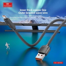 USB кабель Earldom EC-187M для micro, 2.4A,нейлон, черный