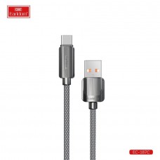 USB кабель Earldom EC-187C для Type C, 2.4A,нейлон, черный