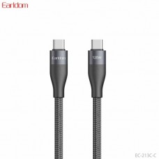 USB кабель Earldom EC-213 C-C Type C - Type C, 100W,нейлон,(длина 1 метр), белый USB кабель Earldom EC-213 C-C Type C - Type C, 100W,нейлон,(длина 1 метр), белый