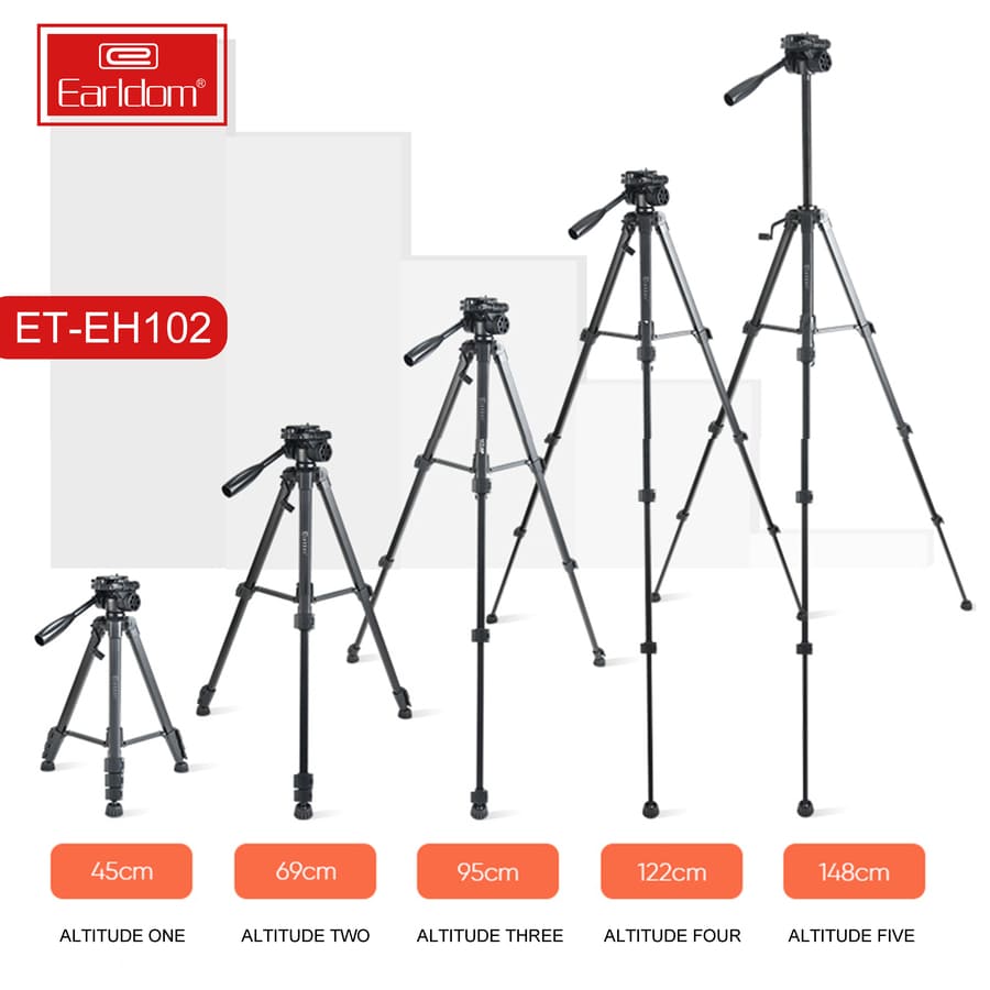 Штатив-трипод напольный Earldom ET-EH102 для телефона/фотоапарата, черный