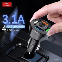 Блок питание USB (авто) Earldom ES-CC32 3.1A, 4USB выхода, черный