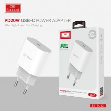Блок питание USB Type C (сеть) Earldom ES-EU42 C-I с кабелем для Type C-Lighting, 18W, белый