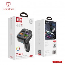 Блок питание USB (авто) Earldom ES-CC43 (45W), (4USB выхода + 2USB- C), черный Блок питание USB (авто) Earldom ES-CC43 (45W), (4USB выхода + 2USB- C), черный