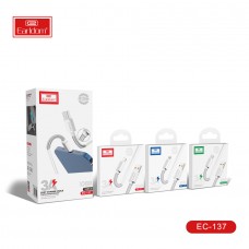 USB кабель Earldom EC-137i для iPhone, быстрая зарядка, белый