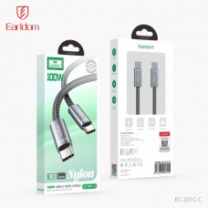 USB кабель Earldom EC-201 C-C Type C - Type C, 100W, черный