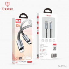 USB кабель Earldom EC-201 C-I Type C - iPhone,30W, черный