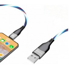USB кабель Earldom EC-096M для micro, (светящийся) синий