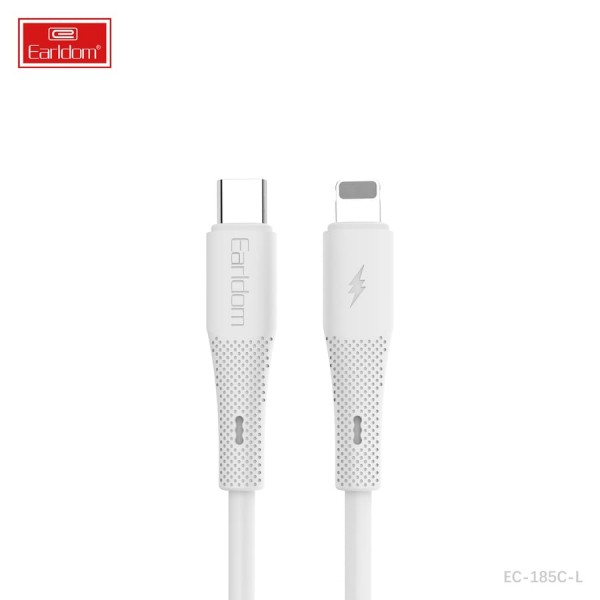 Купить USB кабель Earldom EC-185 C-I Type C - Lighting, 30W, белый - 00-00055259 оптом