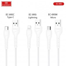 USB кабель Earldom EC-095C для Type C,2.4A, белый