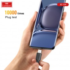 USB кабель Earldom EC-154C для Type C, быстрая зарядка, 3A, (мягкий кабель), черный