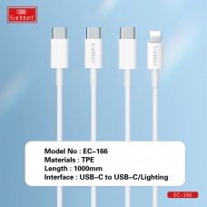 USB кабель Earldom EC-166 C-I Type C - Lightning, 20W, белый
