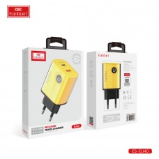 Блок питание USB (сеть) Earldom ES-EU40C, 3A, с кабелем для Type C, USB выход/Type C выход, желтый Блок питание USB (сеть) Earldom ES-EU40C, 3A, с кабелем для Type C, USB выход/Type C выход, желтый