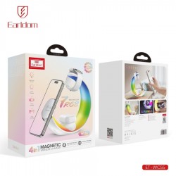 Беспроводное зарядное устройство + лампа 4в1 Earldom ET-WC55 для смартфонов/Apple Watch/Airpods, белый