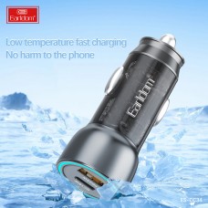 Блок питание USB (авто) Earldom ES-CC34 (43W) , (1USB выход + USB- C), черный