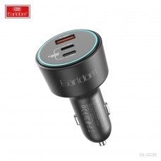 Блок питание USB (авто) Earldom ES-CC35 (200W) , (1USB выход + 2USB- C), черный