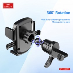 Держатель автомобильный раздвижной Earldom ET-EH208 на решетку воздуховода, черный