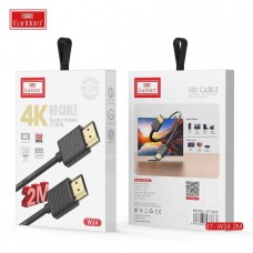 Кабель Earldom ET-W24 HDMI(M) - HDMI(M), 2м ,карбон, черный