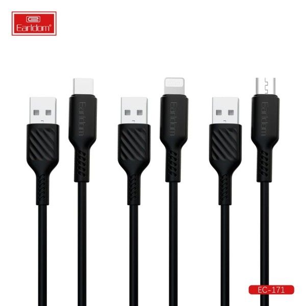 Купить USB кабель Earldom EC-171M для micro, 2.4A черный - 00-00058640 оптом