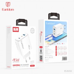 Блок питание USB (сеть) Earldom ES-EU52 45W (3выхода USB-A+USB-C+USB-L), белый