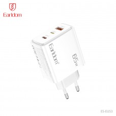 Блок питание USB (сеть) Earldom ES-EU53 65W (3выхода USB-A+USB-C+USB-L), белый