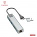 Купить HUB 2в1 на USB+Type-C Earldom ET-HUB24, (2USB+карт SD+ TF карта+ разъем RJ45) , серебро - 00-00058996 оптом