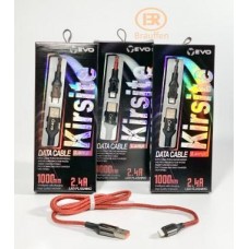 USB кабель EVO Kirstie для iPhone 5/6/7/8 из сплава цинка и с LED лампой, красный