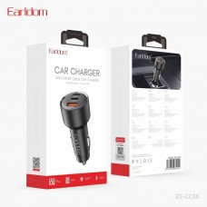 Блок питание USB (авто) Earldom ES-CC58 (65W), 2USB-C выхода+ USB A
