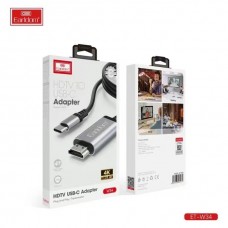 Кабель Earldom ET-W34 HDMI(M) - Type C, 2м ,черный